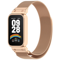 Bransoleta Milanese do Xiaomi Smart Band 9 Active / Xiaomi Redmi Band 3, Różowa rose gold