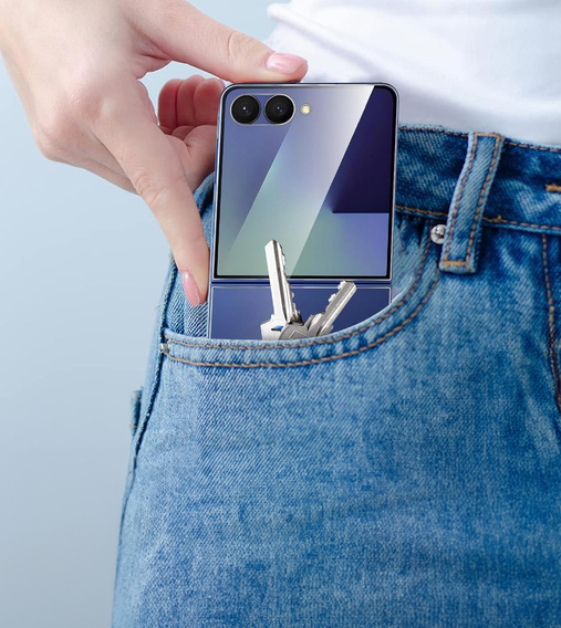 2x Szkło Hartowane do Samsung Galaxy Z Flip7 5G, ERBORD 3D pełne, szybka na zewnętrzny ekran
