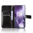 Etui z klapką do OnePlus 13R, Crazy Horse Wallet, czarne