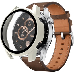 2w1 Etui + Szkło hartowane do Huawei Watch GT 3 42mm, Beżowy