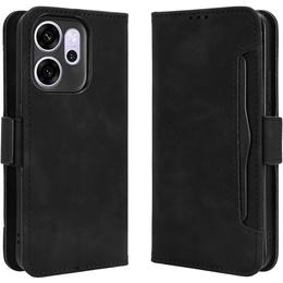 Etui z klapką do Oppo Reno 14 F / 14 FS, Card Slot, czarne