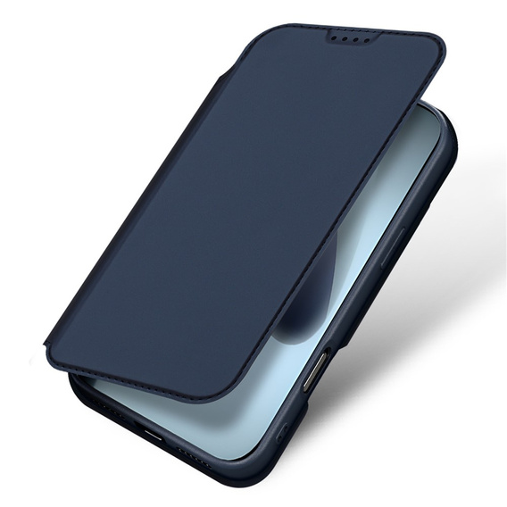 Etui Dux Ducis do iPhone 17 Pro Max, Skin Pro, z klapką, z miejscem na kartę, granatowe