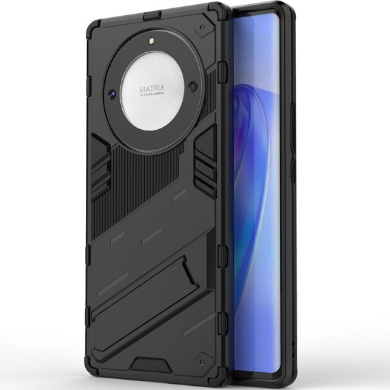Etui do Honor Magic 5 Lite, Military kickstand, czarne