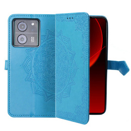 Etui z klapką do Xiaomi 13T / 13T Pro, Mandala, niebieskie
