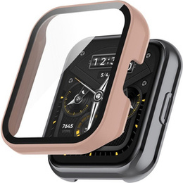 2w1 Etui z wbudowanym szkłem hartowanym do Realme Watch 2 Pro - Różowy