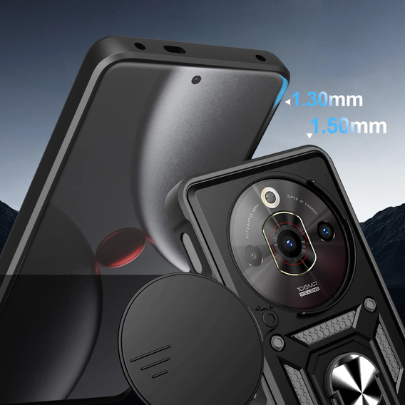 Etui pancerne do Nubia Focus Pro 5G, CamShield Slide, czarne