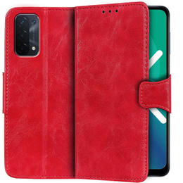Skórzane Etui Wallet do Oppo A54 5G/A74 5G/A93 5G, Red