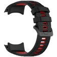 Pasek silikonowy do Garmin Instinct 3 Solar / Instinct 3 AMOLED 45mm – sportowy, czarno-czerwony