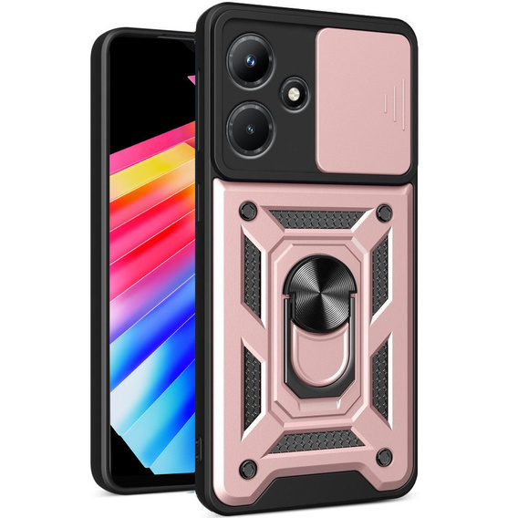 Etui pancerne do Infinix Hot 30i, CamShield Slide, różowe rose gold