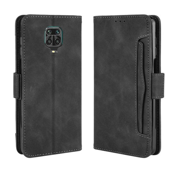 Etui z klapką do Xiaomi Redmi Note 9S/9 Pro/9 Pro Max, Card Slot, czarne