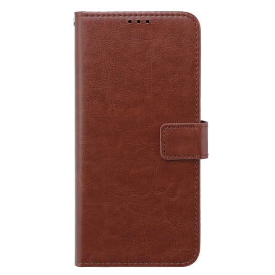 Etui z klapką do Oppo A58 4G, Crazy Horse Wallet, brązowe