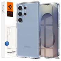 Etui Spigen do Samsung Galaxy S25 Ultra, Ultra Hybrid, przezroczyste + Szkło hartowane