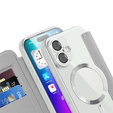 Etui z klapką do iPhone 17, RFID Wallet MagSafe z ochroną aparatu, tytanowe szare