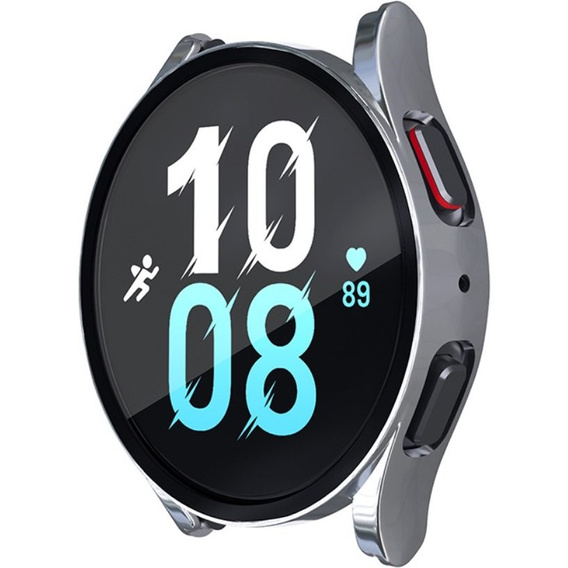 2w1 Etui + Szkło Hartowane do Samsung Galaxy Watch 5 40mm, Srebrne