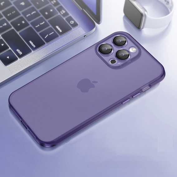 Etui Ultra Slim do iPhone 15, przezroczyste / fioletowe