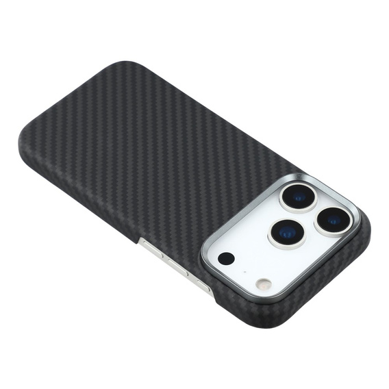 Etui do iPhone 17 Pro Max, włókno karbonowe, do MagSafe, czarne