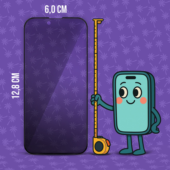 Szkło Hartowane Prywatyzujące Shy Palm do iPhone 13 Mini