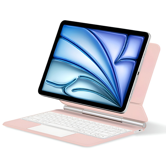 Etui z klawiaturą do iPad Air 11" 2024 (6 gen.), Magnetic Keyboard Touchpad, różowe