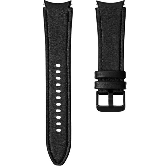 Pasek Skórzany do Samsung Galaxy Watch 4/5/6/7/FE 40/42/43/44/45/46/47mm, Czarny