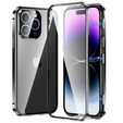 Etui do iPhone 14 Pro, Magnetic Dual Glass, czarne