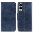 Etui z klapką do Samsung Galaxy S25 Edge, skórzane, niebieskie