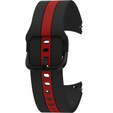 Pasek Silicone Strap Sports do Samsung Galaxy Watch 4/5/6 40/42/43/44/45/46/47mm, Czarny / Czerwony