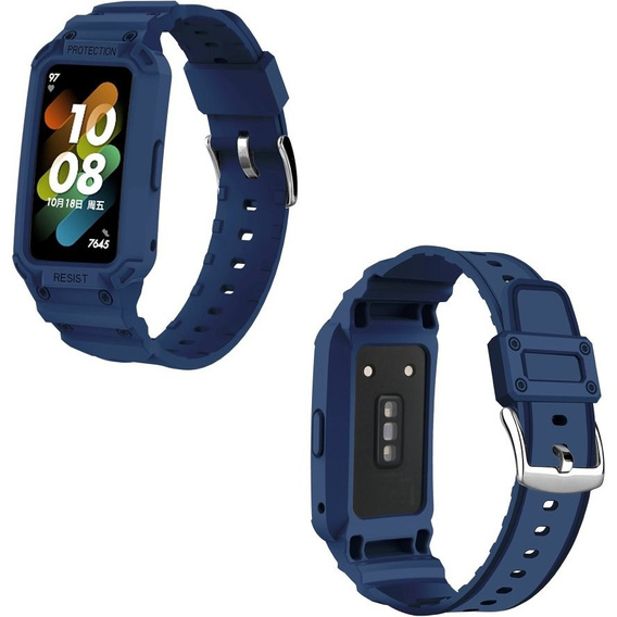 Pasek z Etui do Huawei Band 6 / Huawei Band 7, Niebieski