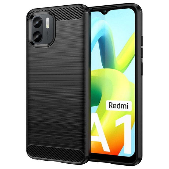 Etui do Xiaomi Redmi A1 4G / A2 4G, Karbon, czarne