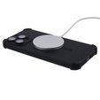 Etui silikonowe do iPhone 15 Pro Max, Magnetic, do MagSafe, czarne