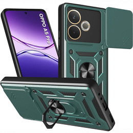 Etui pancerne do Oppo A5 Pro 5G, CamShield Slide, zielone