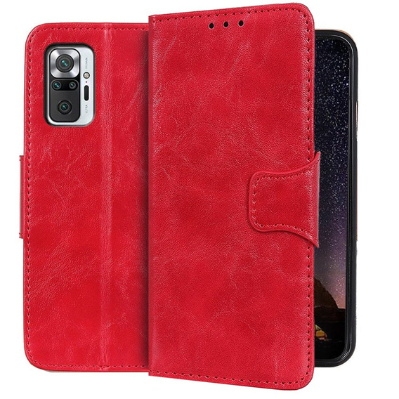 Skórzane Etui Wallet do Xiaomi Redmi Note 10 Pro, Red