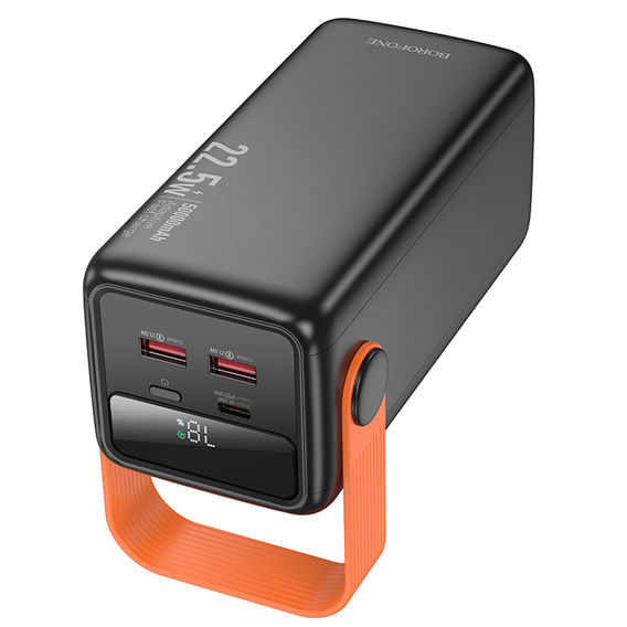 Borofone Power Bank 50000mAh BJ66A Magnifico - 2xUSB + Typ C - QC 3.0 22,5W + PD 20W - czarny