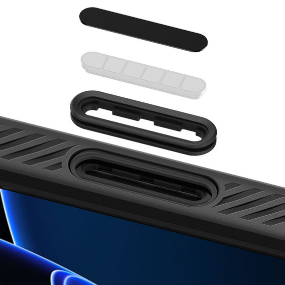 Etui Spigen Liquid Air T Mag MagSafe do iPhone 16 Pro Max – Matte Black + Szkło Hartowane 9H