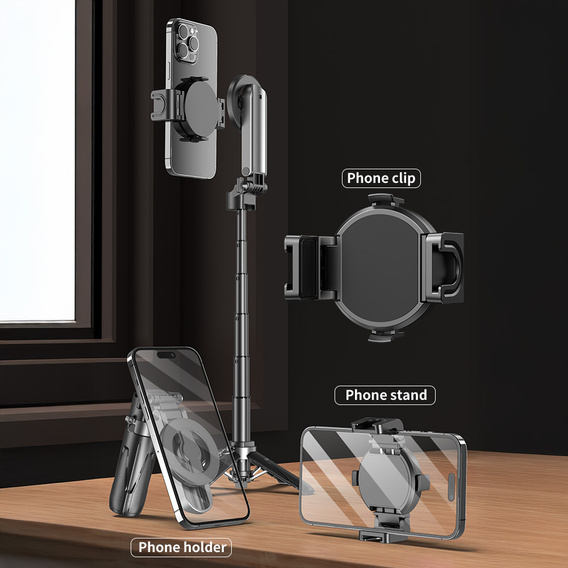 Blavec Selfie Stick Aluminium Coco Mini P-05 tripod + pilot + mocowanie 0,41 metra - czarny
