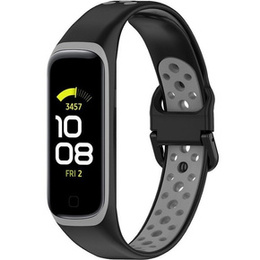 Pasek Silikonowy do Samsung Galaxy Fit 2 SM-R220, Czarny / Szary