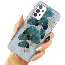 Zestaw Etui Gold Glam do Samsung Galaxy A13 4G, Ginkgo Leaf + Szkło