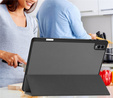 Etui do Samsung Galaxy Tab S11 Ultra, Smartcase z miejscem na rysik, szare