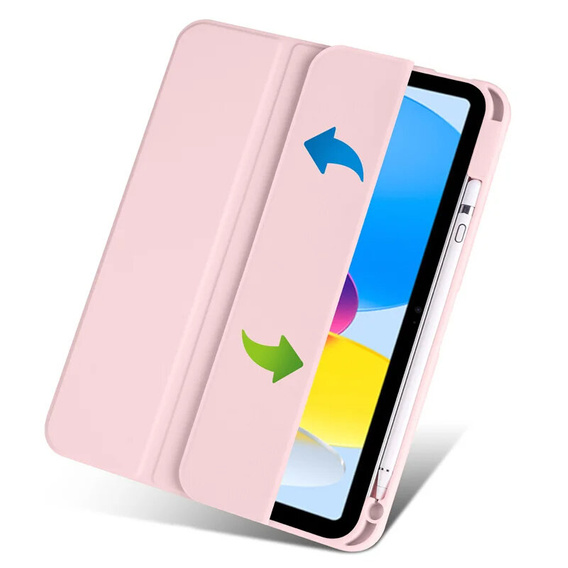 Etui do iPad 11" 2025 A16 (11 gen.) / iPad 10.9" 2022 (10 gen.), Smartcase Hybrid, z miejscem na rysik, jasnoróżowe