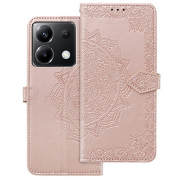Etui z klapką do Xiaomi Poco X6 5G, Mandala, różowe rose gold