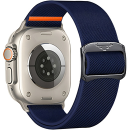 Pasek Nylonowy do Apple Watch 1/2/3/4/5/6/7/8/9/10/11/SE Ultra 1/2/3 42/44/45/46/49mm, Granatowy