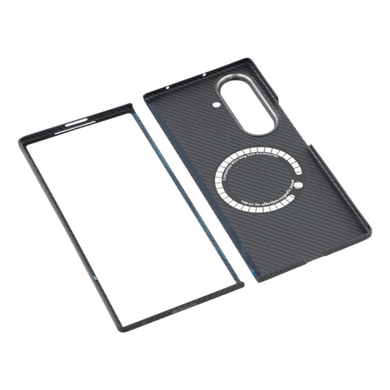 Etui do Samsung Galaxy Z Fold7, z włókna aramidowego, do MagSafe czarne