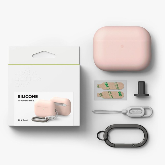 Etui Ringke Silicone do Apple AirPods Pro 3 – pink stone