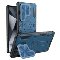 Etui do Samsung Galaxy S25 Ultra, pancerne Nillkin, CamShield Armor Prop, do MagSafe, niebieskie