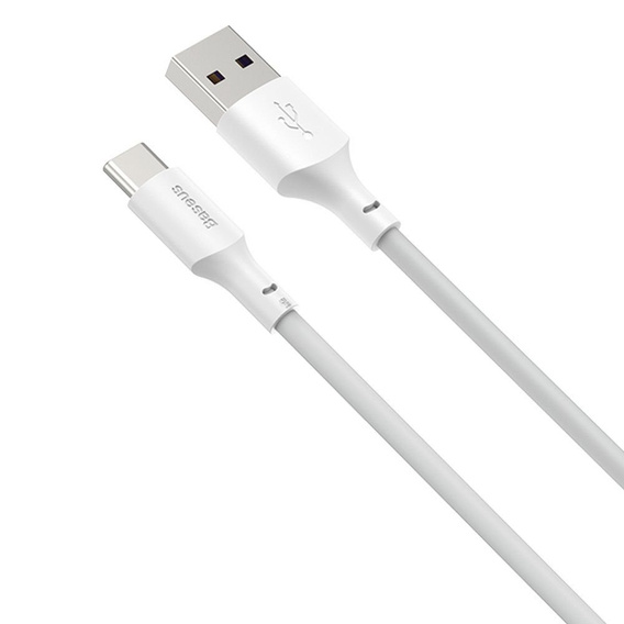 Baseus Simple Wisdom – zestaw 2 kabli USB-A do USB-C 1,5 m 5A - biały