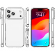 Etui do iPhone 17 Pro Max, silikonowe z twardym tyłem, przezroczyste