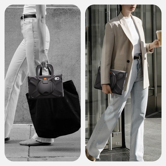 Etui pancerne do Lenovo Tab M9 TB-310FU (2023), Obrotowe 360, Czarne