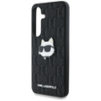 Etui Karl Lagerfeld do Samsung Galaxy S25, Leather Monogram Choupette, czarne