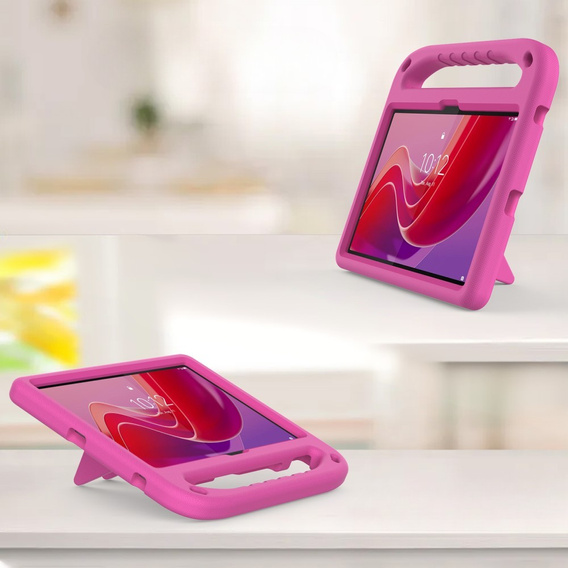 Etui dla dzieci do Lenovo Tab 10.1" TB311FU, dziecięce z uchwytem, różowe