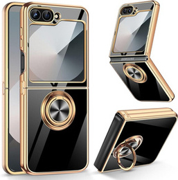 Etui do Samsung Galaxy Z Flip7 FE / Z Flip6, Electro Ring, czarne