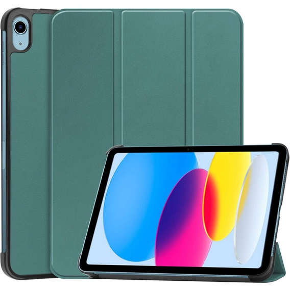 Etui do iPad 10.9" 2022 (10 gen.) / iPad 11" 2025 A16 (11 gen.), Smartcase z miejscem na rysik, zielone